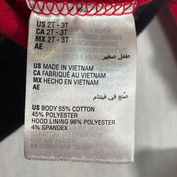 Ideology Unisex Little Kids Buffalo Plaid Hoodie, red black, 2T-3T - Picture 6 of 7